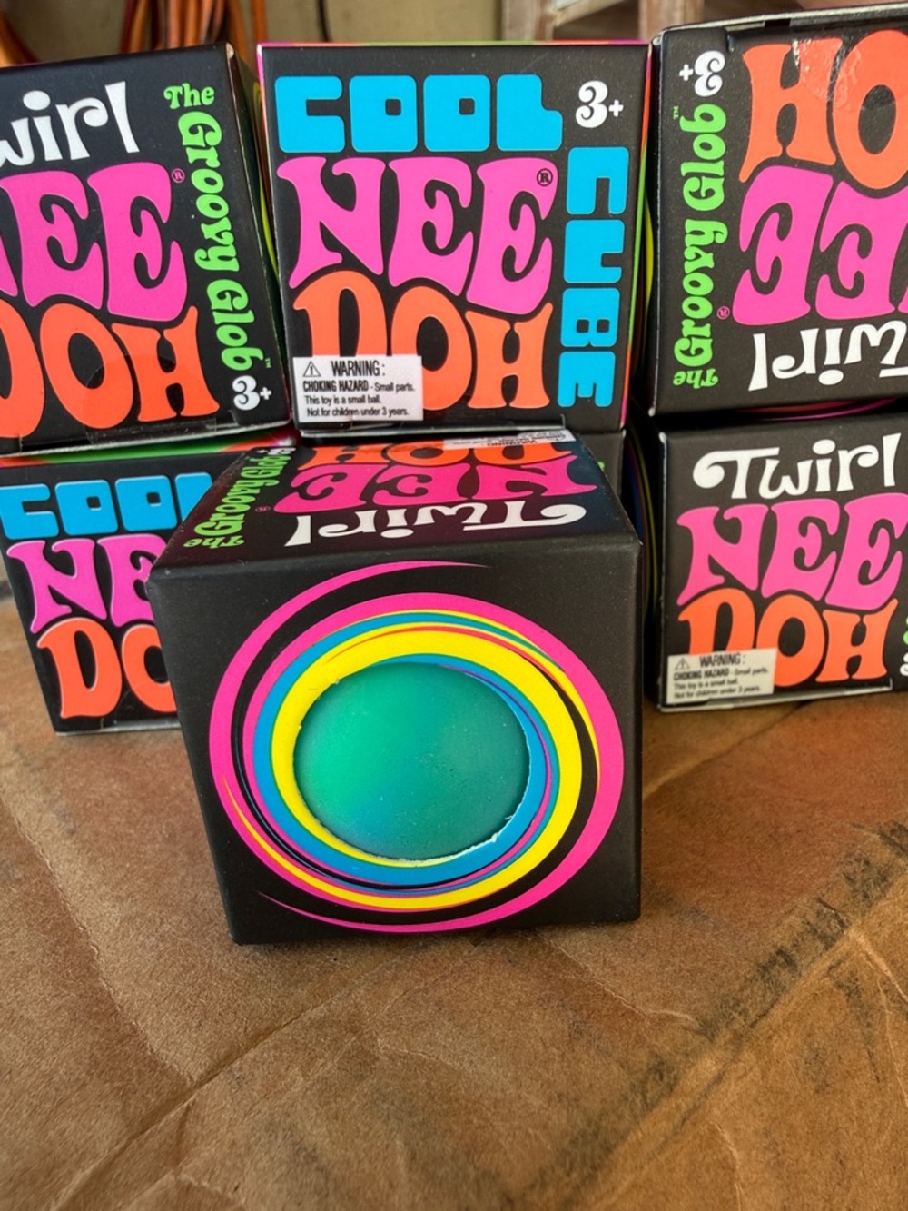 *VIRAL RARE* MINI Groovy NeeDoh blue round ball Squish!!!